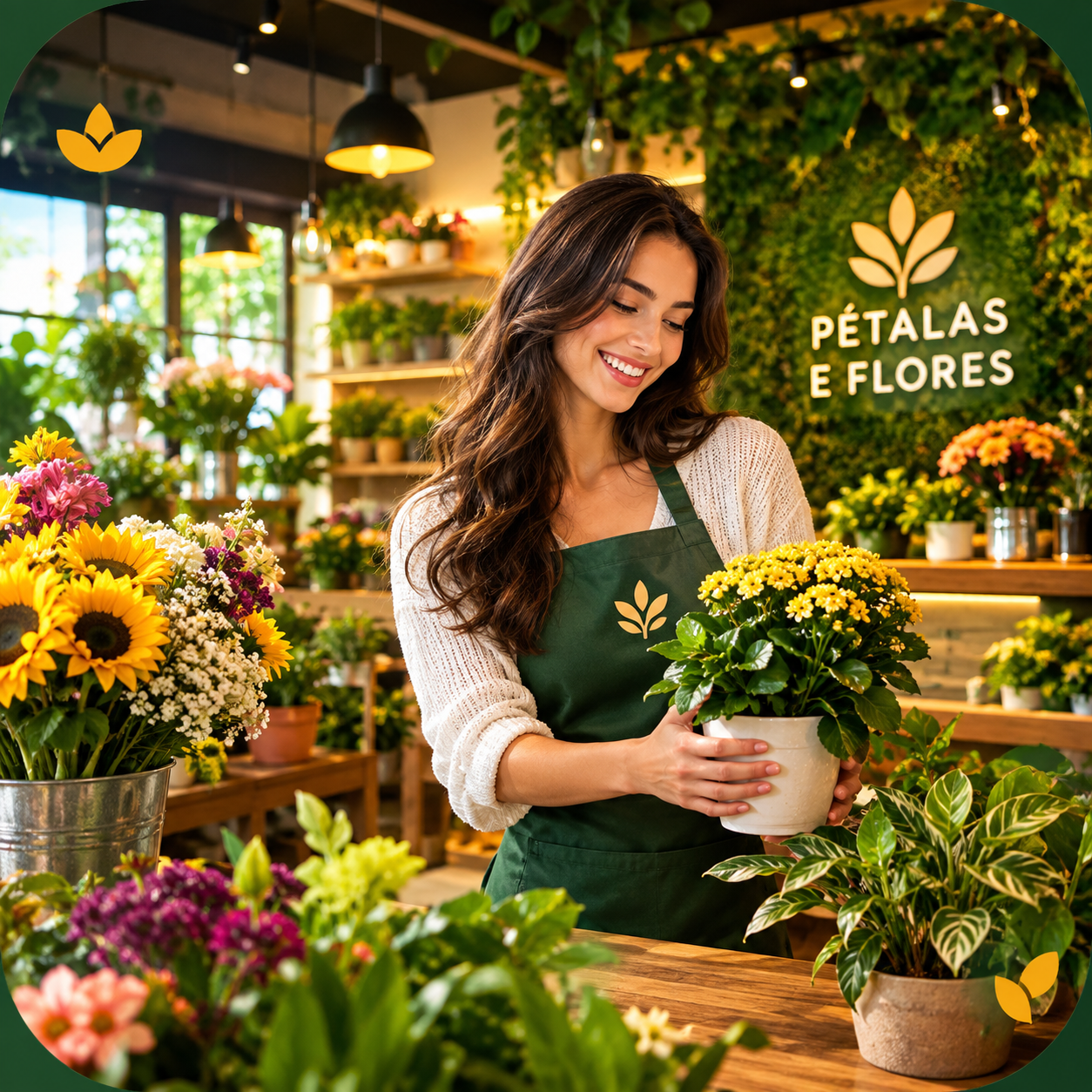 Jardim e plantas ornamentais em ambiente acolhedor