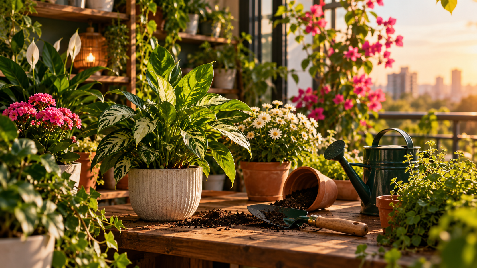 Ficus benjamina em vaso